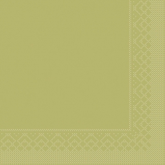 Tissue-Servietten Farbe olive 33x33 cm 1/4-F 3-lagig